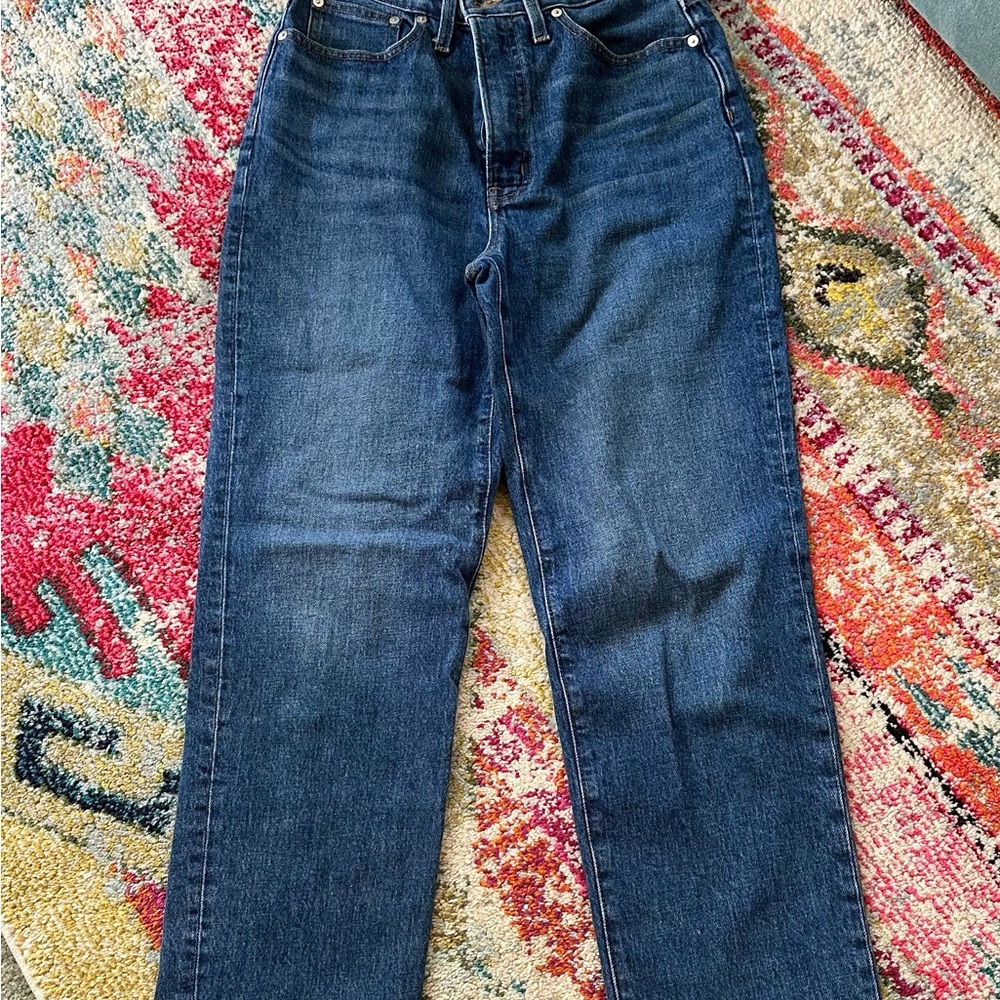 Madewell Blue The Perfect Vintage Straight Leg Jeans Classic Style